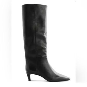 Reformation Remy Black Kitten Heel Knee Boots 6.5